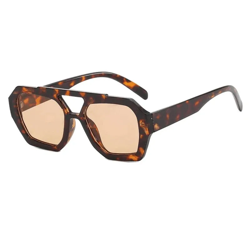 Retro Double Bridges Women's Outdoor Travel Sunglasses