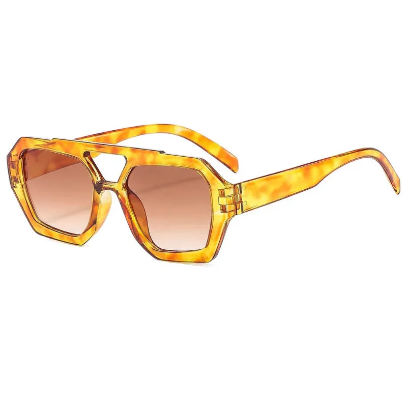 Retro Double Bridges Women's Outdoor Travel Sunglasses