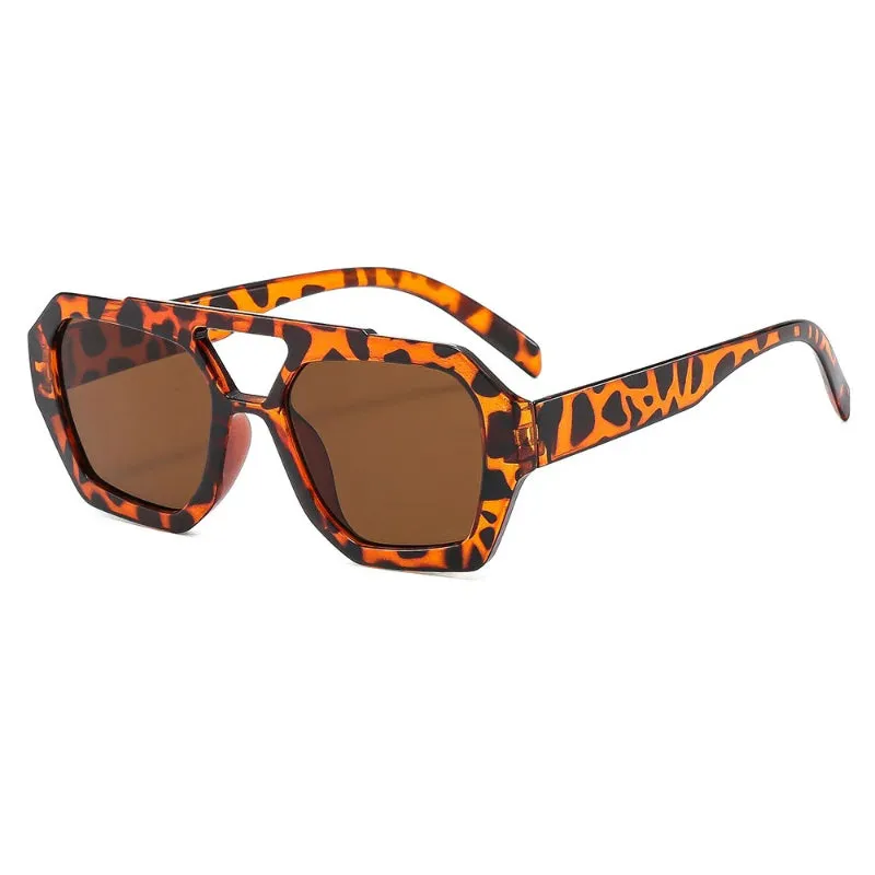 Retro Double Bridges Women's Outdoor Travel Sunglasses