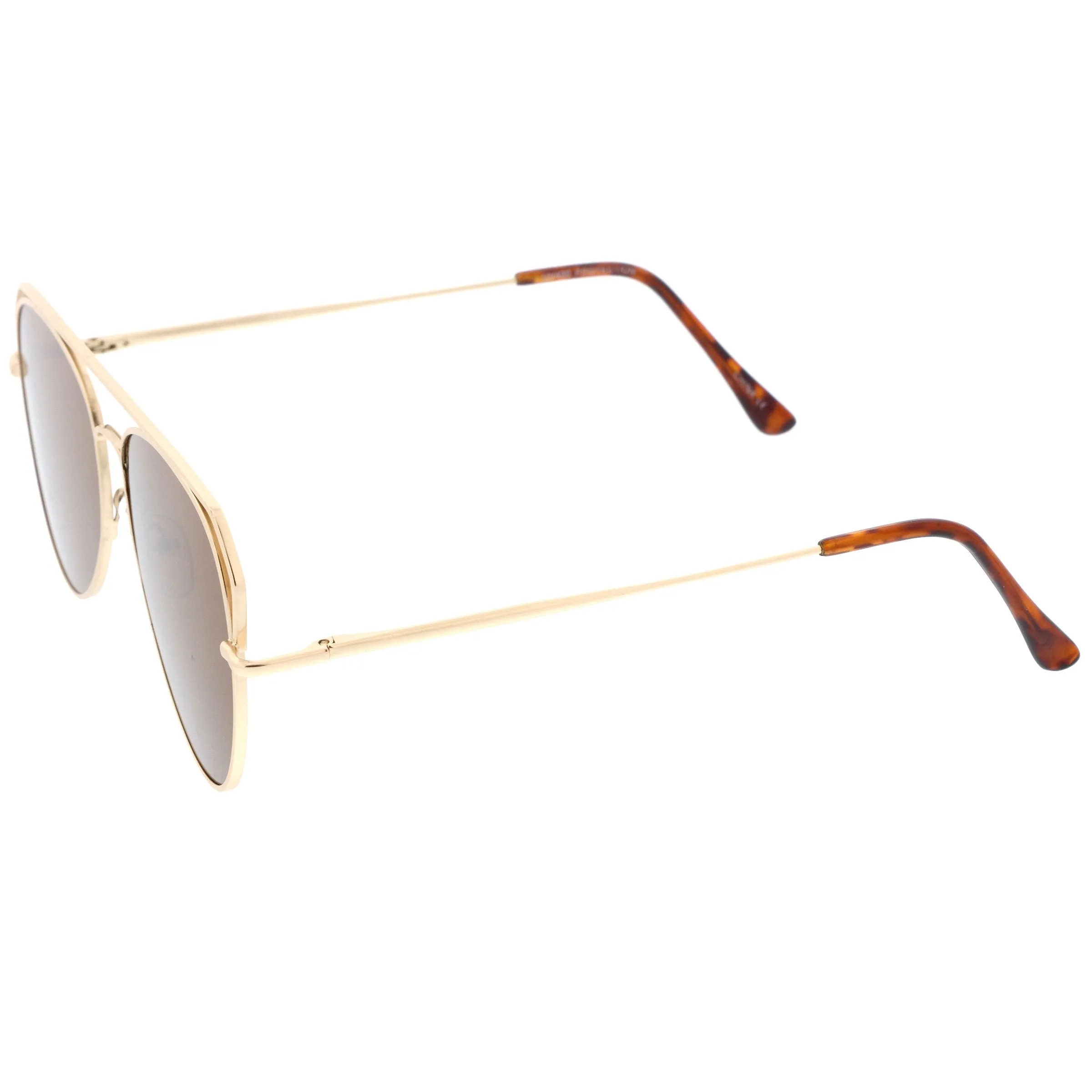 Retro Modern Geometric Flat Top Metal Aviator Sunglasses A771