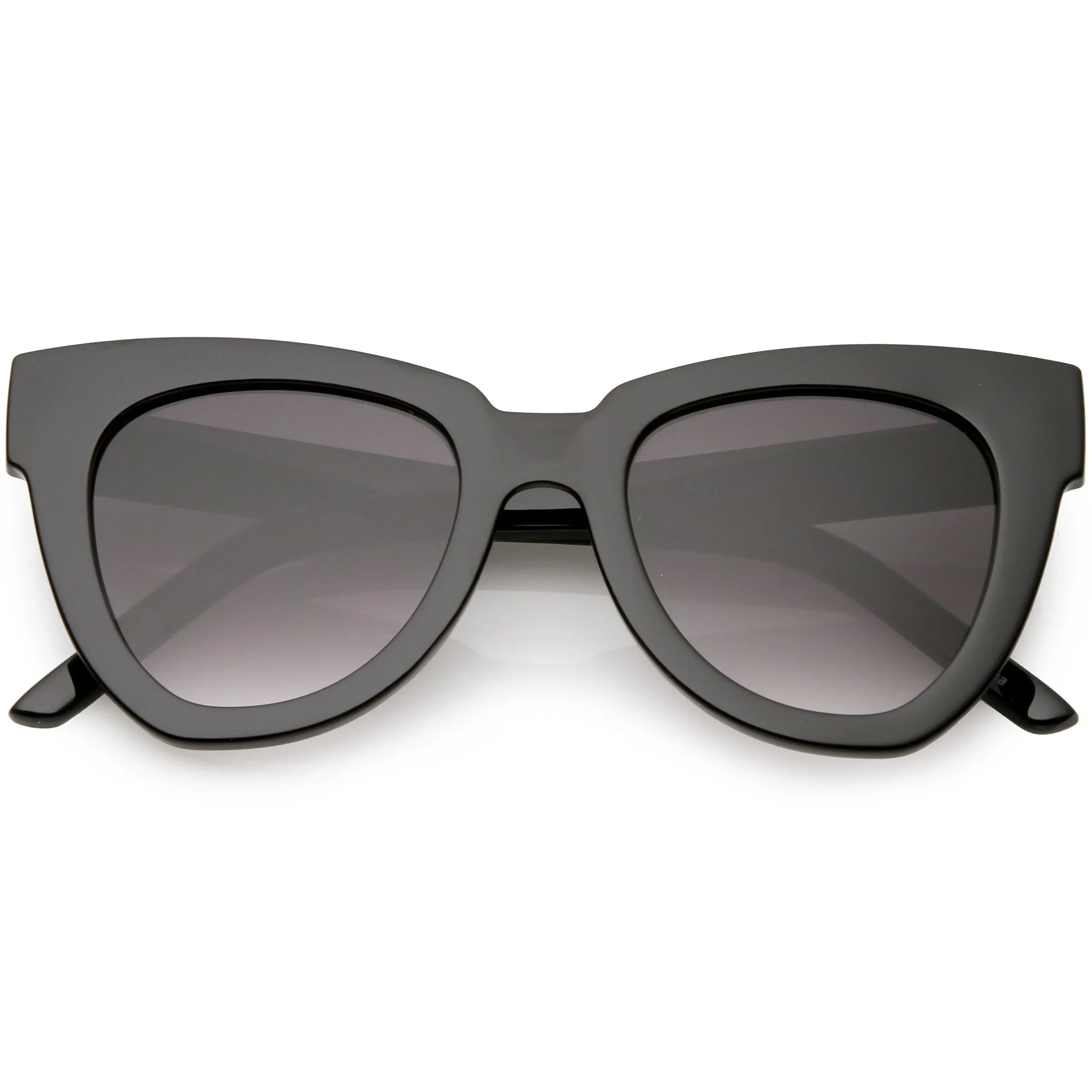 Retro Modern Oversize Women's Bold Flat Lens Cat Eye Sunglasses C621
