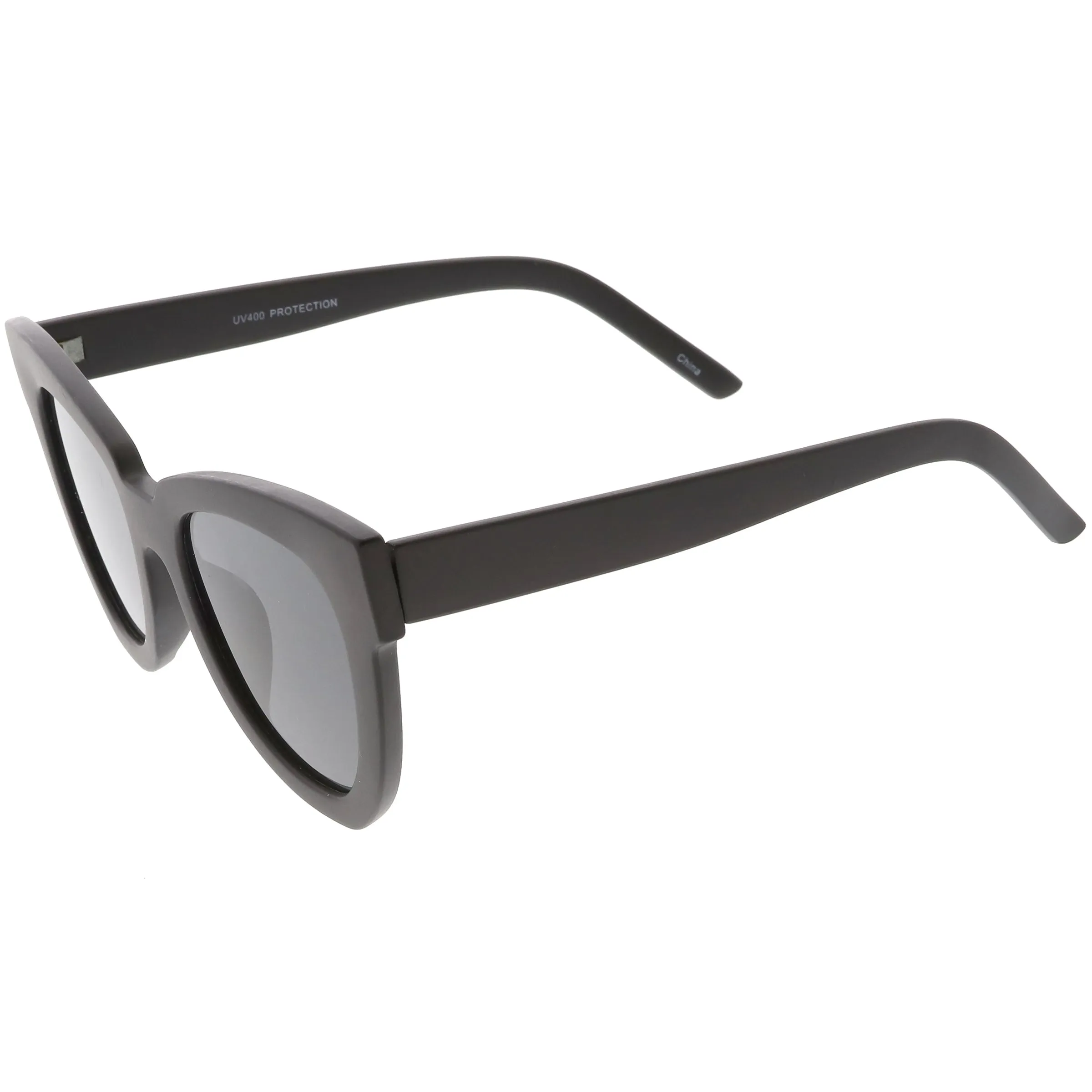 Retro Modern Oversize Women's Bold Flat Lens Cat Eye Sunglasses C621
