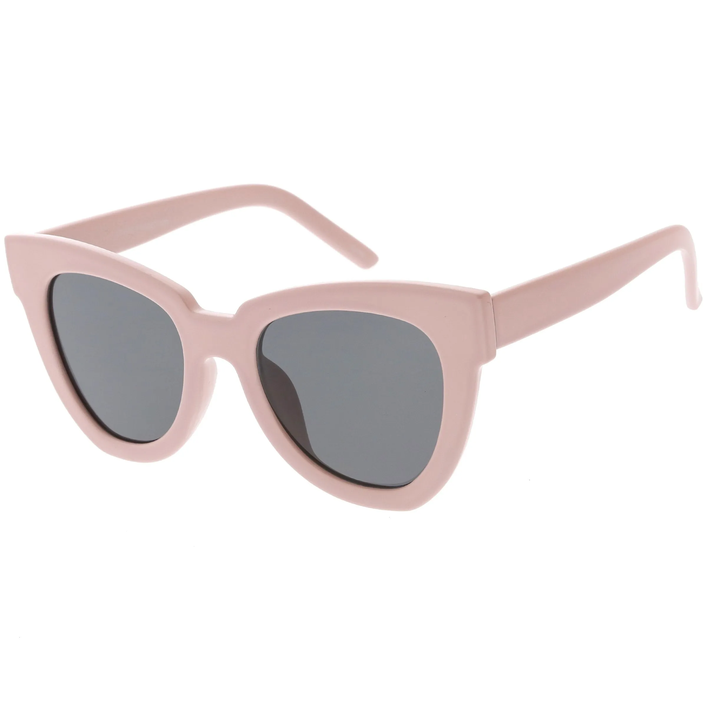 Retro Modern Oversize Women's Bold Flat Lens Cat Eye Sunglasses C621