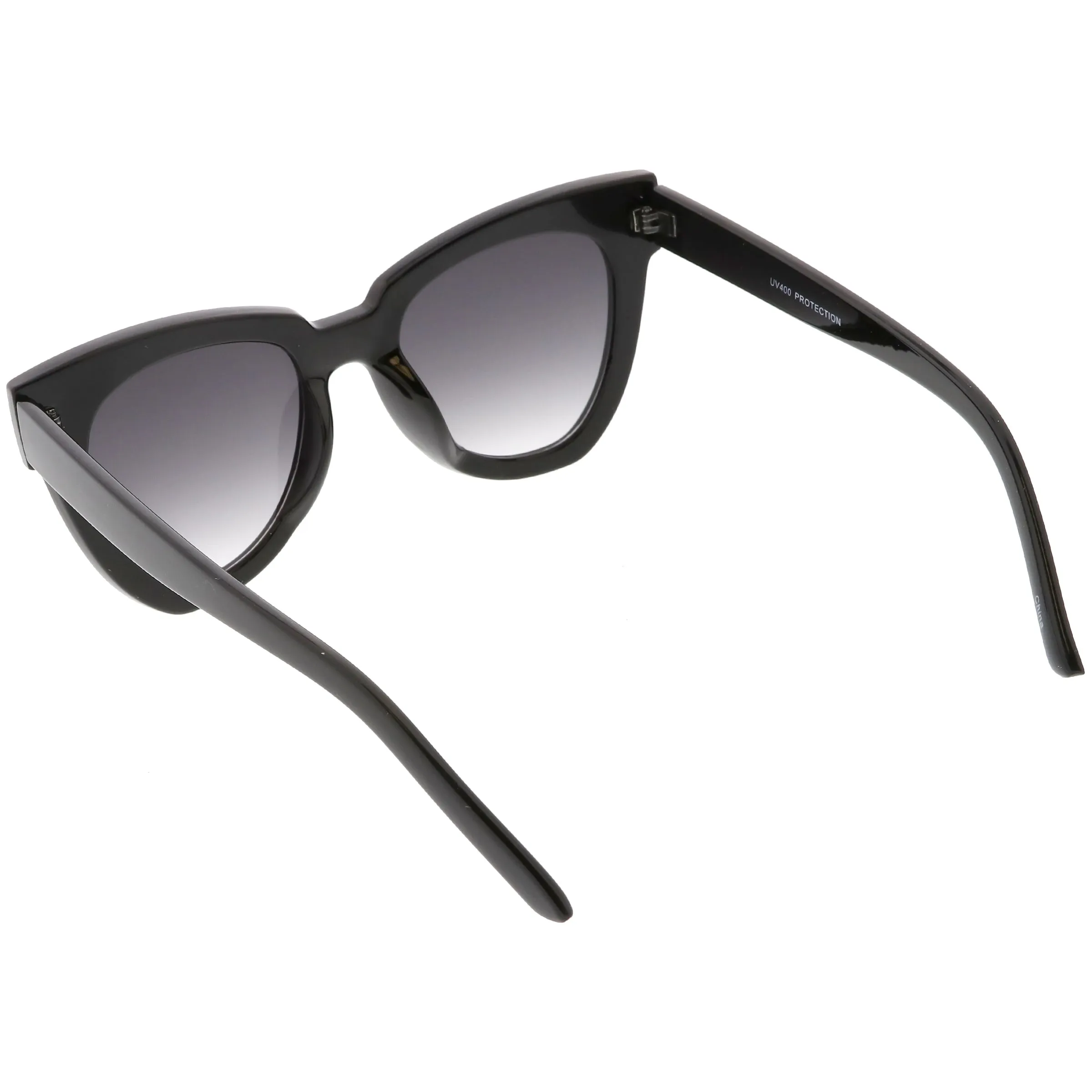 Retro Modern Oversize Women's Bold Flat Lens Cat Eye Sunglasses C621