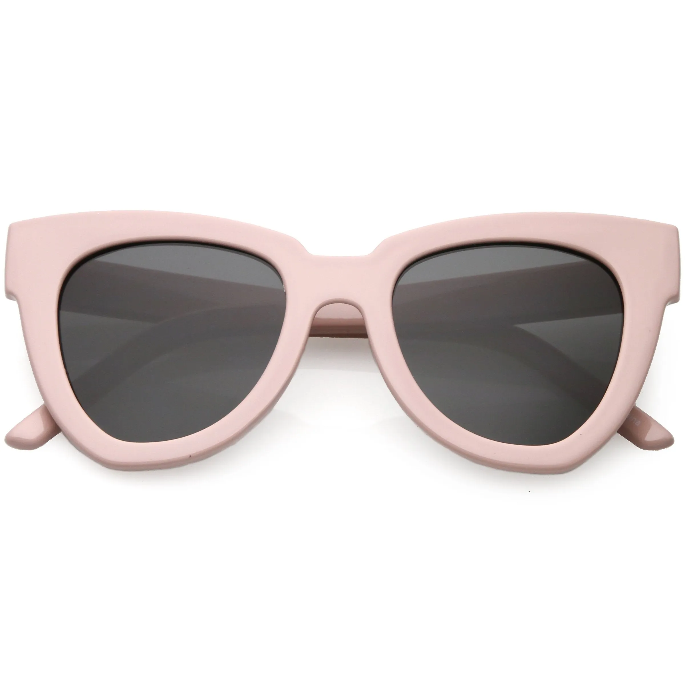 Retro Modern Oversize Women's Bold Flat Lens Cat Eye Sunglasses C621