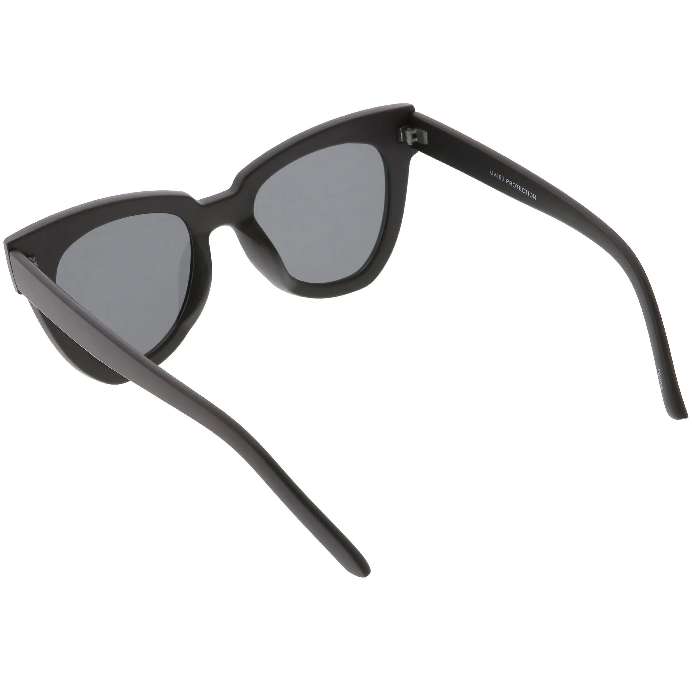 Retro Modern Oversize Women's Bold Flat Lens Cat Eye Sunglasses C621