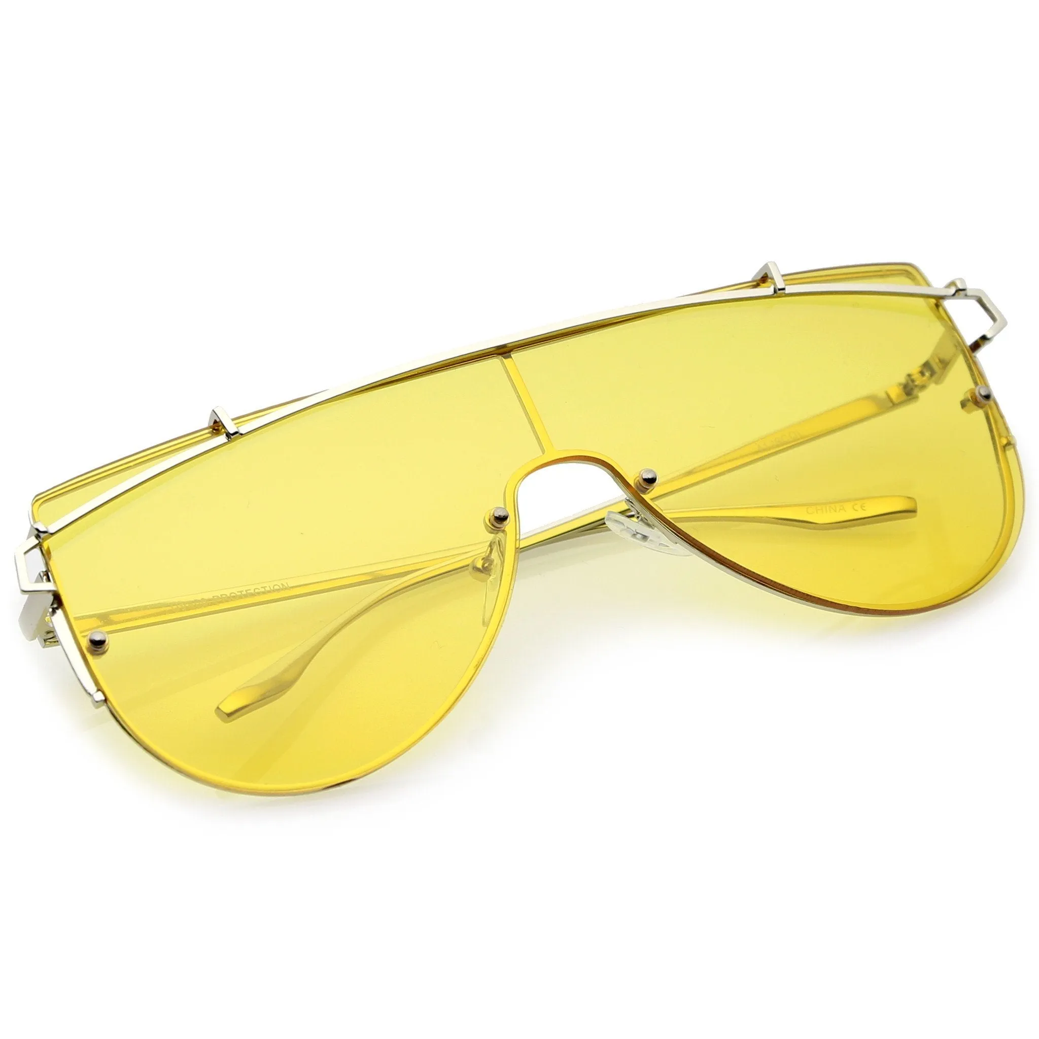 Retro Modern Shield Sunglasses
