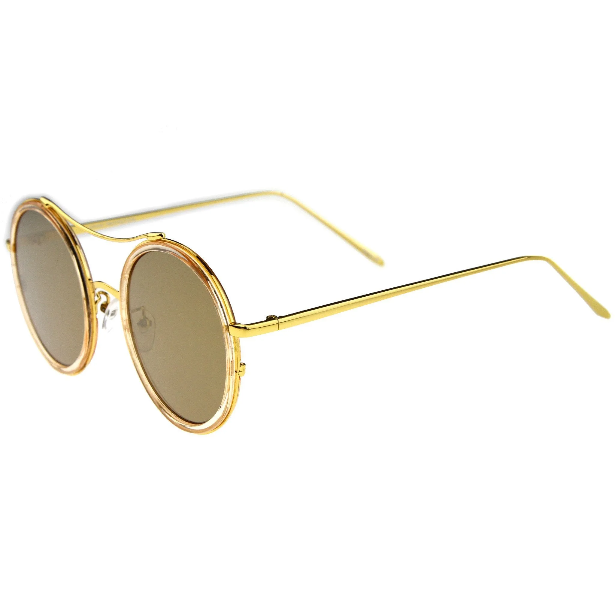 Retro Roadster Flat Mirror Lens Sunglasses