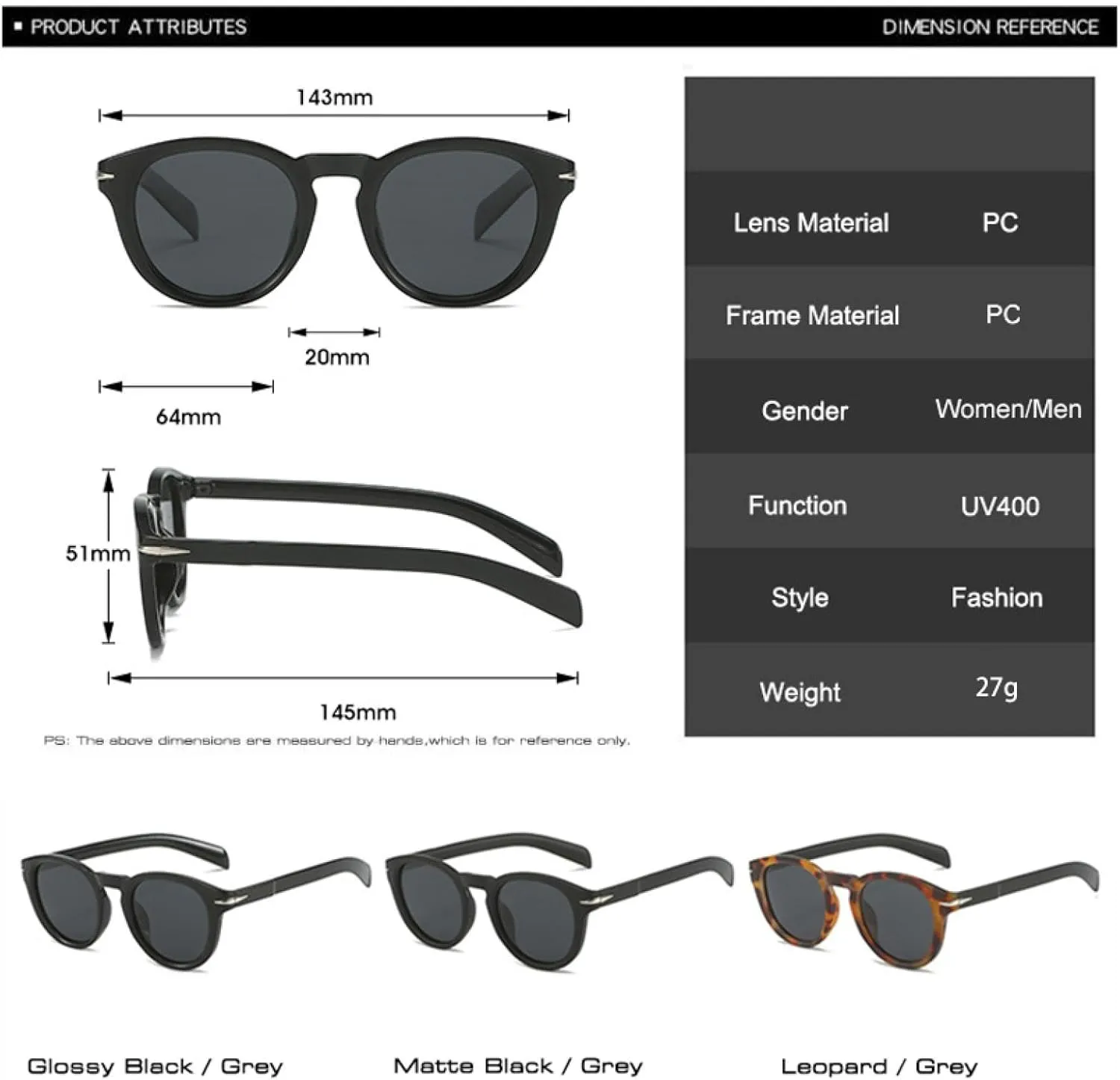 Retro Round Men Sunglasses for Women Uv400 Fashion Rivets