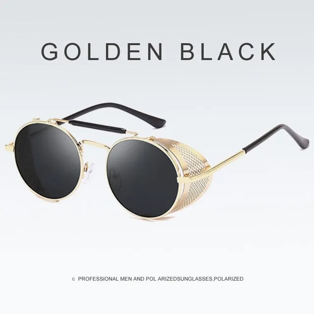 Retro Round Metal Sun Glasses