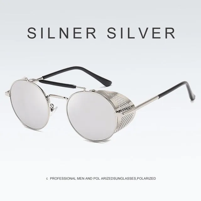 Retro Round Metal Sun Glasses