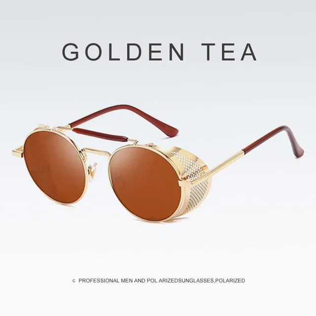Retro Round Metal Sun Glasses