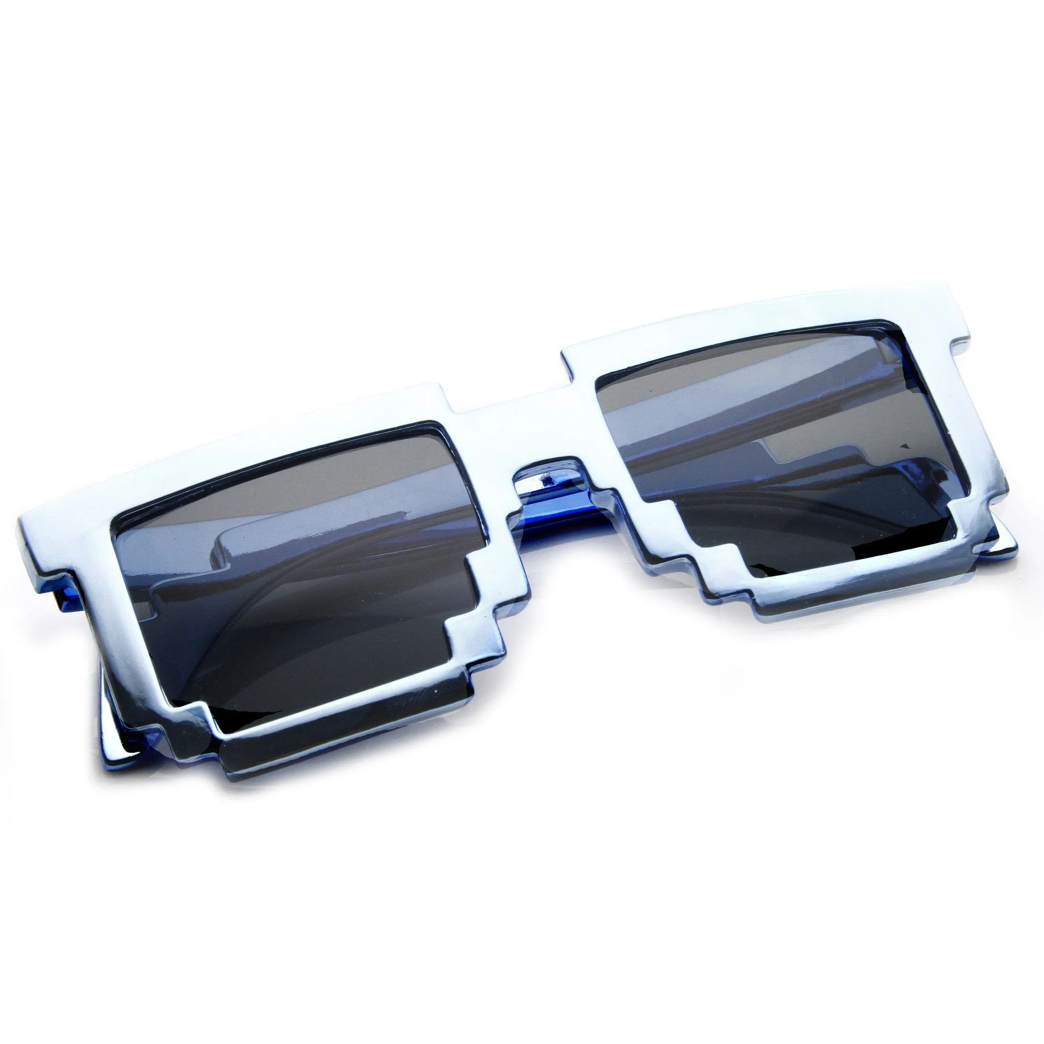 Retro Shiny Color Foil Pixelated 8-Bit Sunglasses 8808