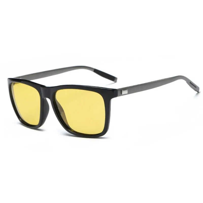 Retro Square Polarized Night Vision Driving Polarized Unisex Sunglasses