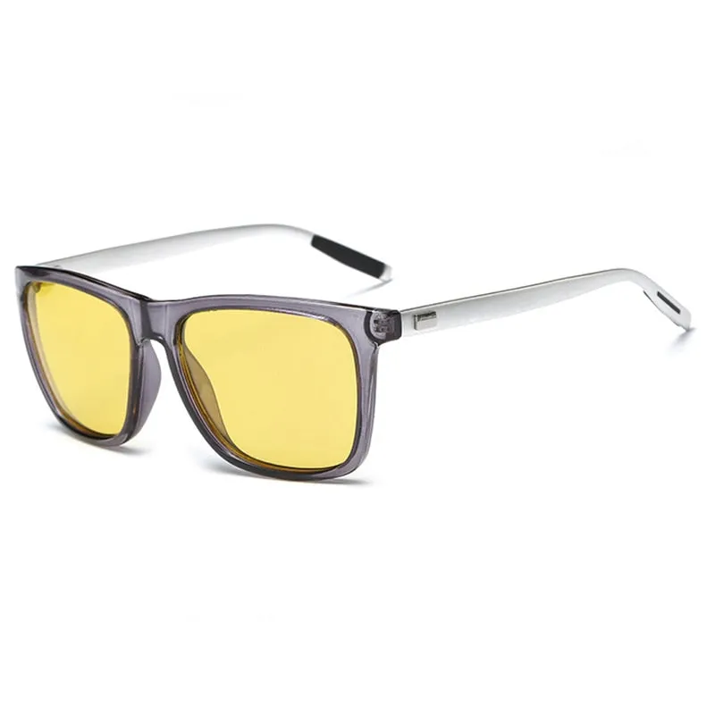 Retro Square Polarized Night Vision Driving Polarized Unisex Sunglasses
