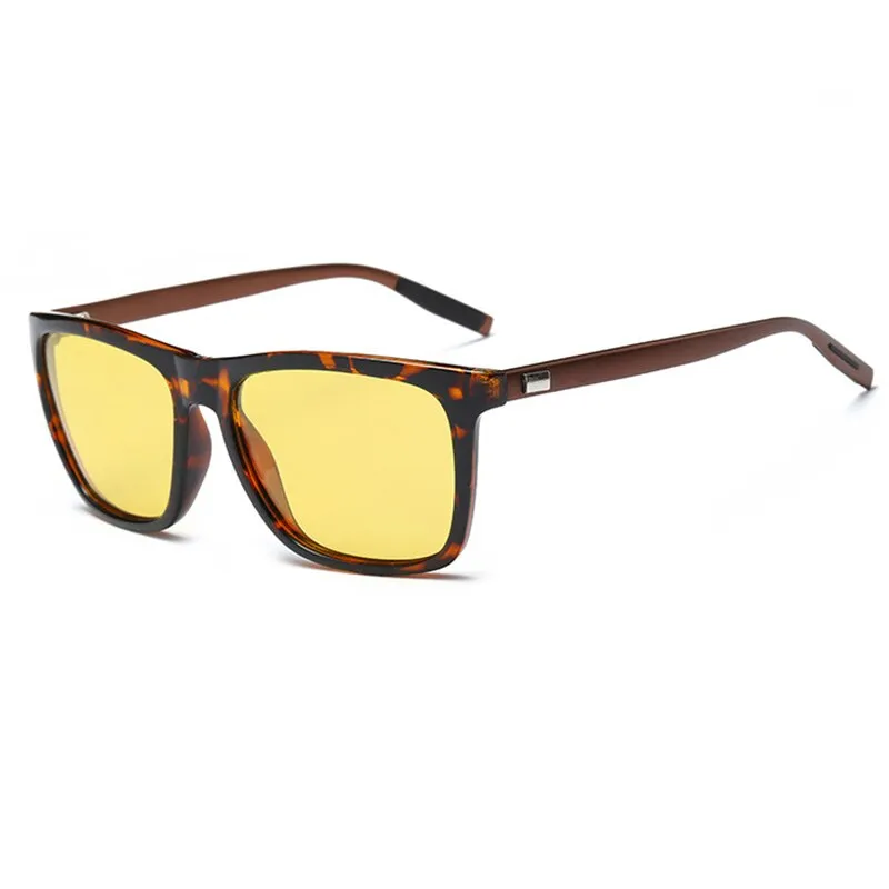 Retro Square Polarized Night Vision Driving Polarized Unisex Sunglasses