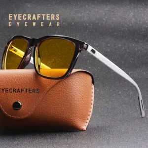 Retro Square Polarized Night Vision Driving Polarized Unisex Sunglasses