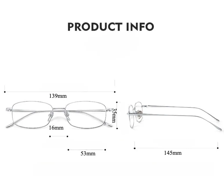 Retro Titanium Square Glasses Frame ST8027