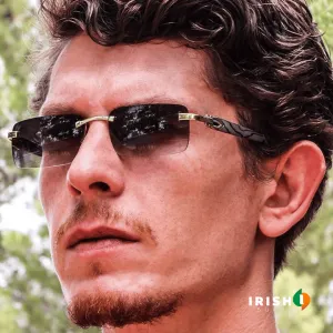 RETROGAZE™ Mens Square Rimless Golden Frame