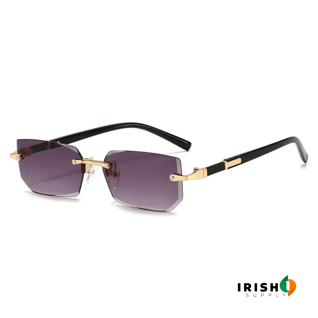 RETROGAZE™ Mens Square Rimless Golden Frame