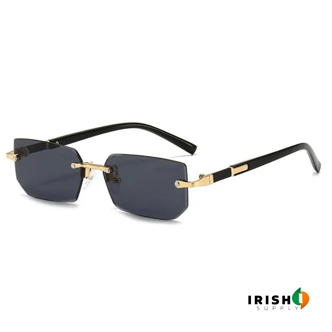 RETROGAZE™ Mens Square Rimless Golden Frame