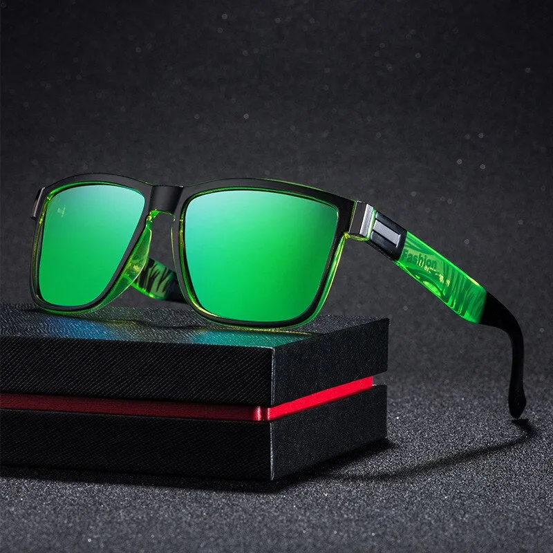 Reven Jate Full Rim Rectangle Polycarbonate Polarized Sunglasses 5180