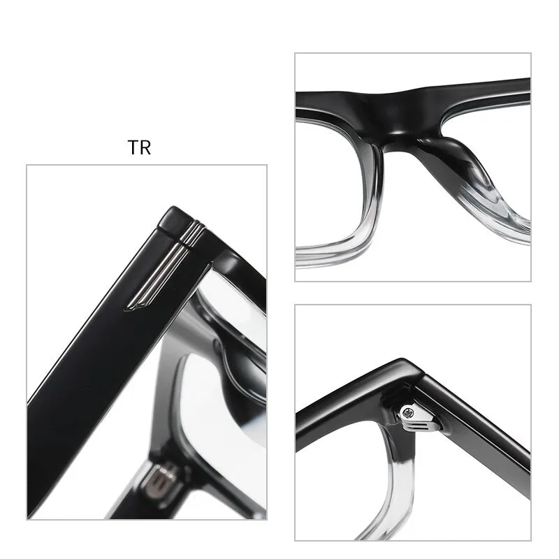 Reven Jate Men's Eyeglasses 3394 Tr-90 Plastic Spectacles Full Rim