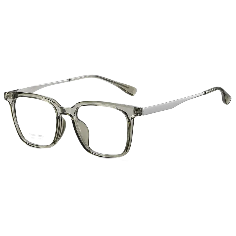 Reven Jate Unisex Full Rim Oval Tr 90 Titanium Eyeglasses 8005
