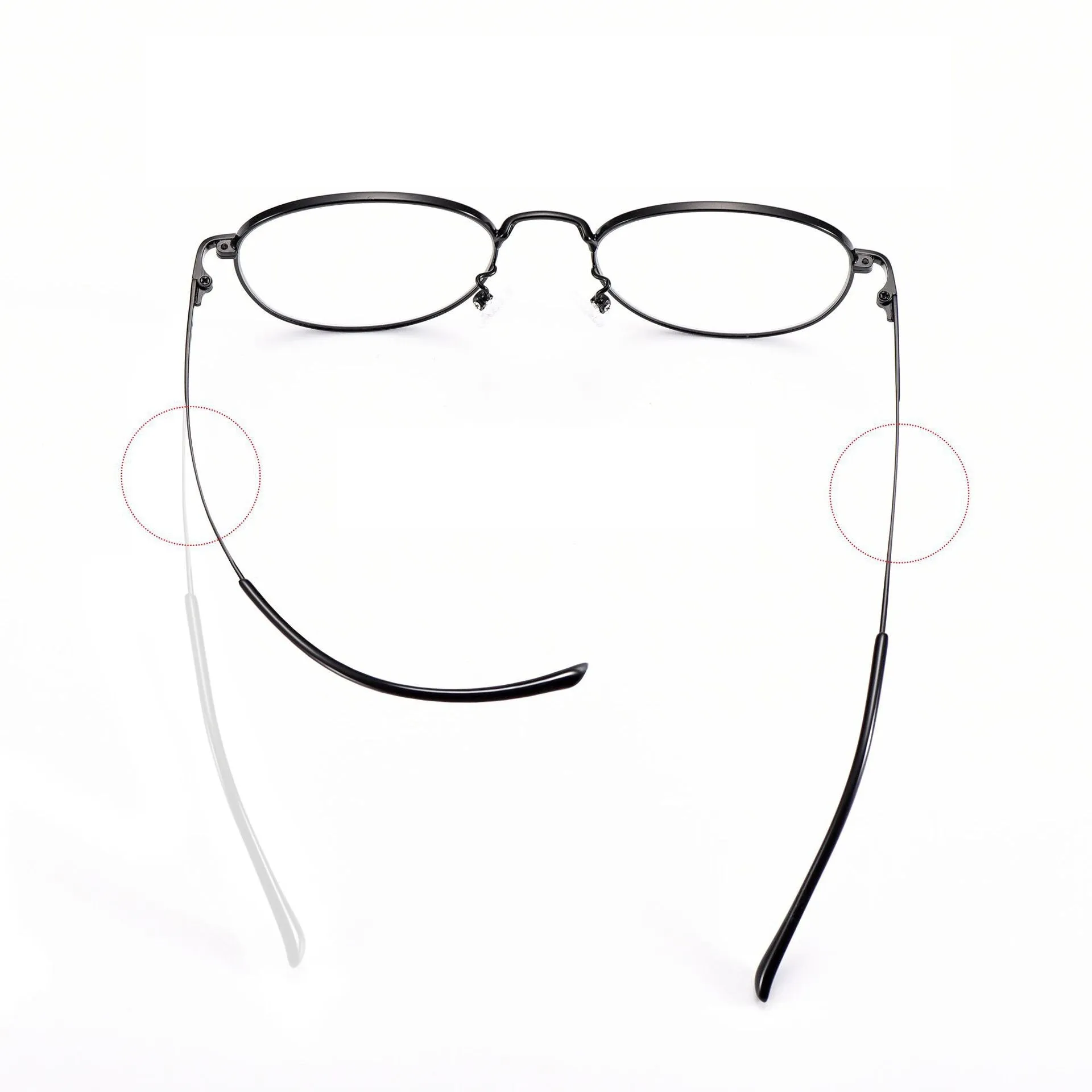 Reven Jate Unisex Full Rim Round Alloy Eyeglasses 8901
