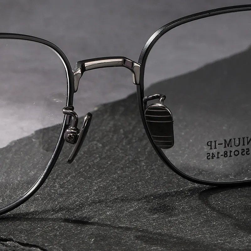 Reven Jate Unisex Full Rim Square Titanium Eyeglasses FM040
