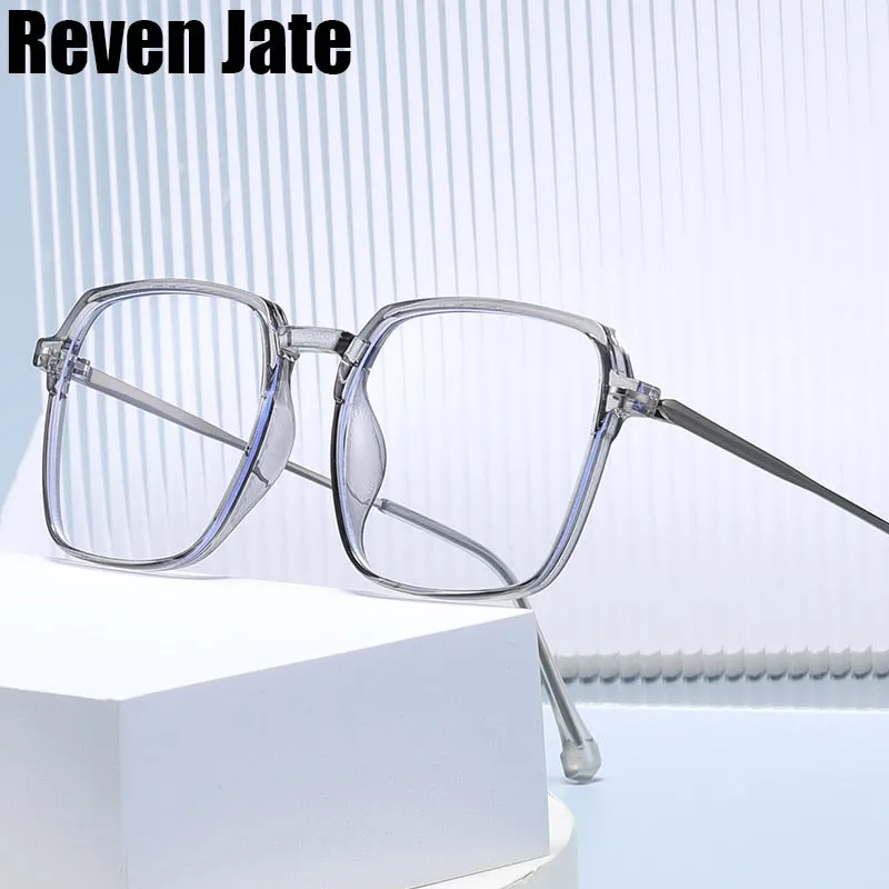 Reven Jate Unisex Full Rim Square Tr 90 Eyeglasses 81249
