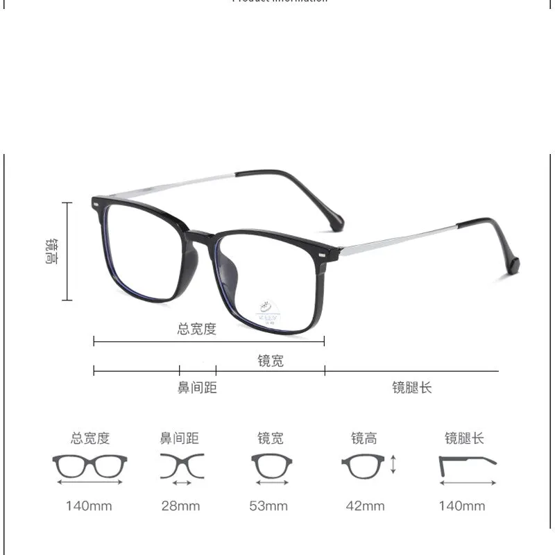 Reven Jate Unisex Full Rim Square Tr 90 Eyeglasses 81250