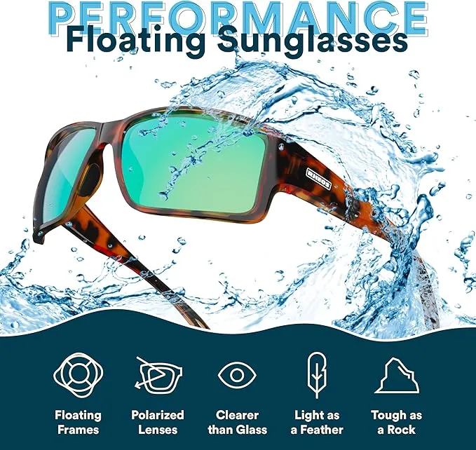 Rheos Biscayne XL Floating Boating & Fishing Polarized Anti-Glare Sunglasses