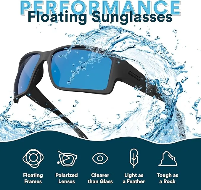Rheos Biscayne XL Floating Boating & Fishing Polarized Anti-Glare Sunglasses