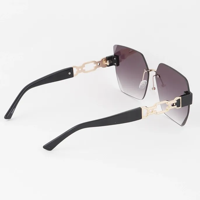 Rimless Box Chain Sunglasses