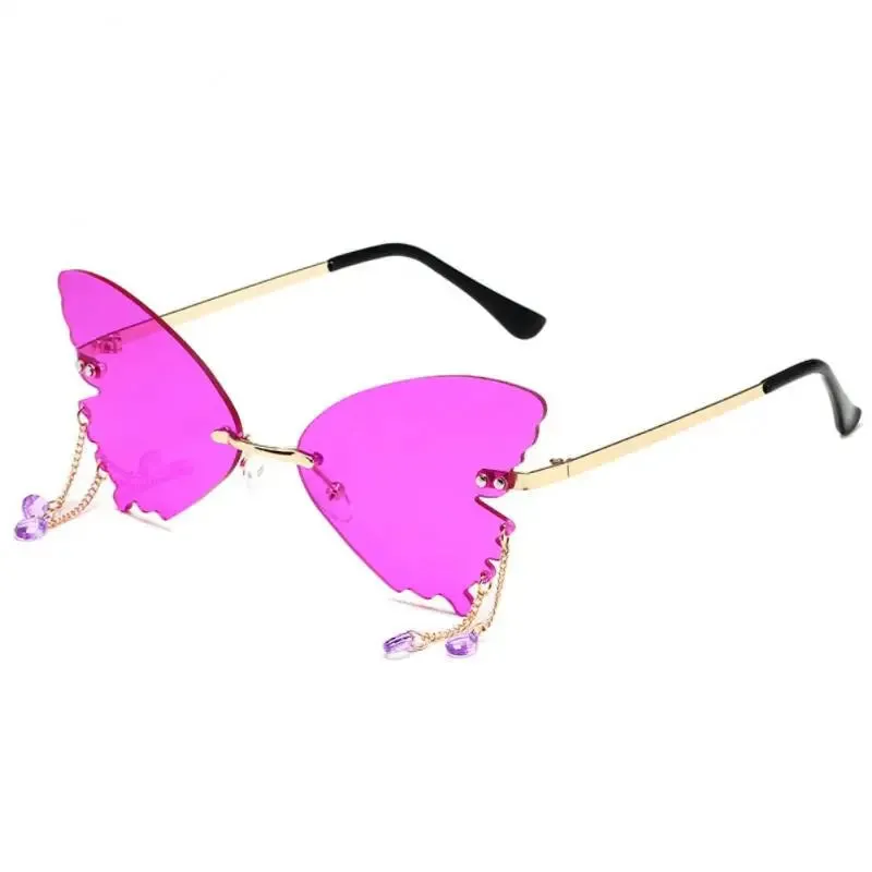 Rimless Butterfly Shape Sunglasses