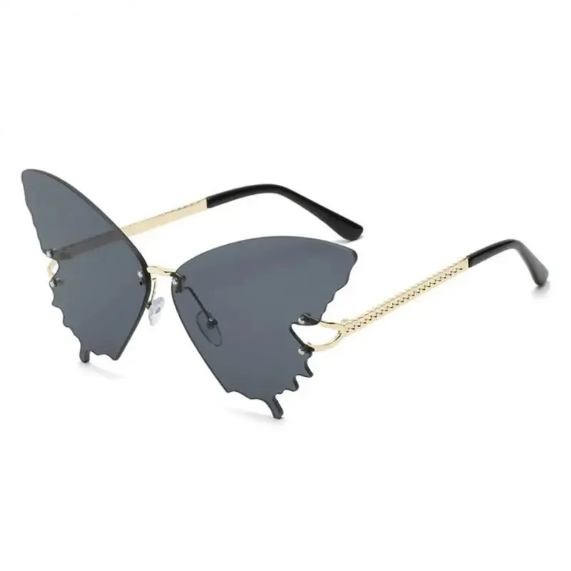 Rimless Butterfly Shape Sunglasses