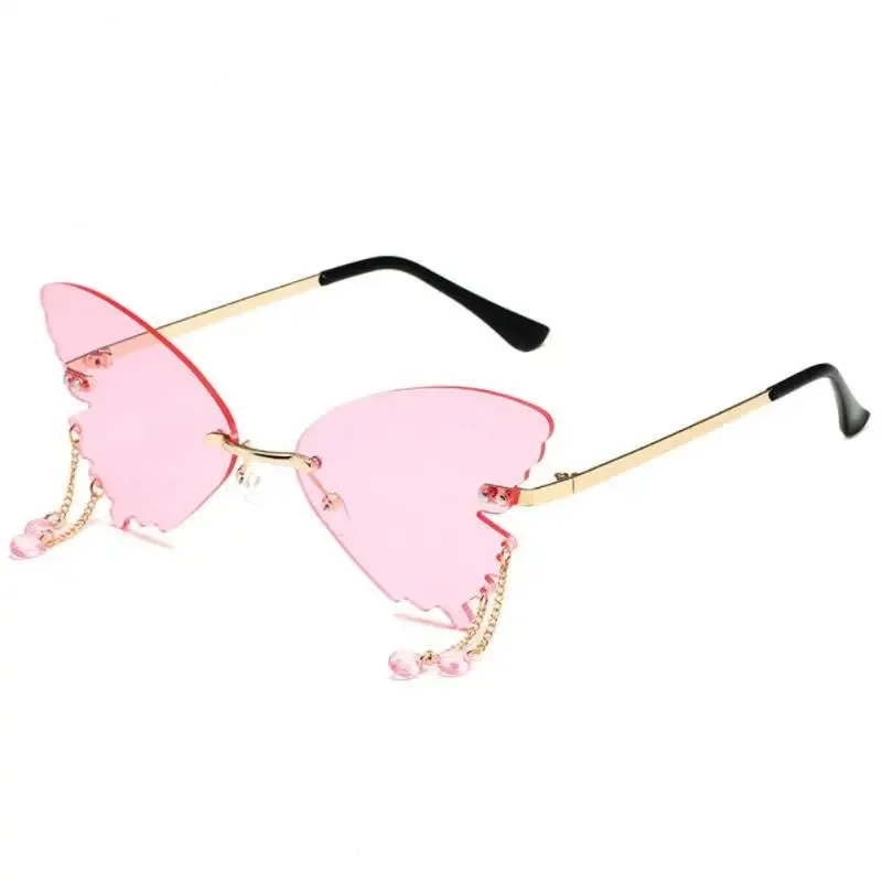 Rimless Butterfly Shape Sunglasses