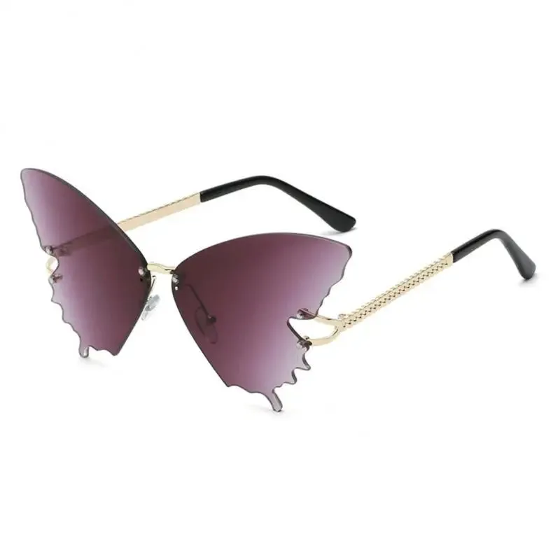 Rimless Butterfly Shape Sunglasses