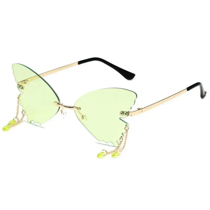 Rimless Butterfly Shape Sunglasses