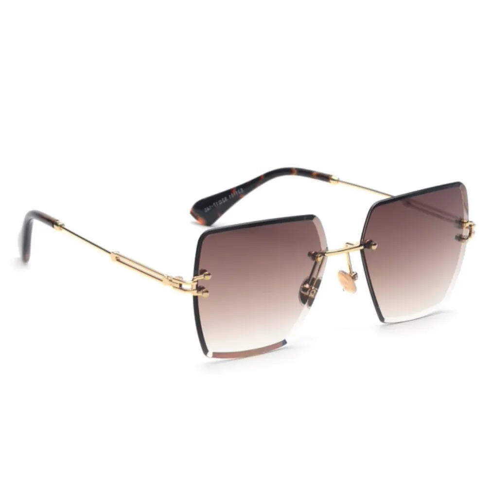 Rimless Hex Sunglasses
