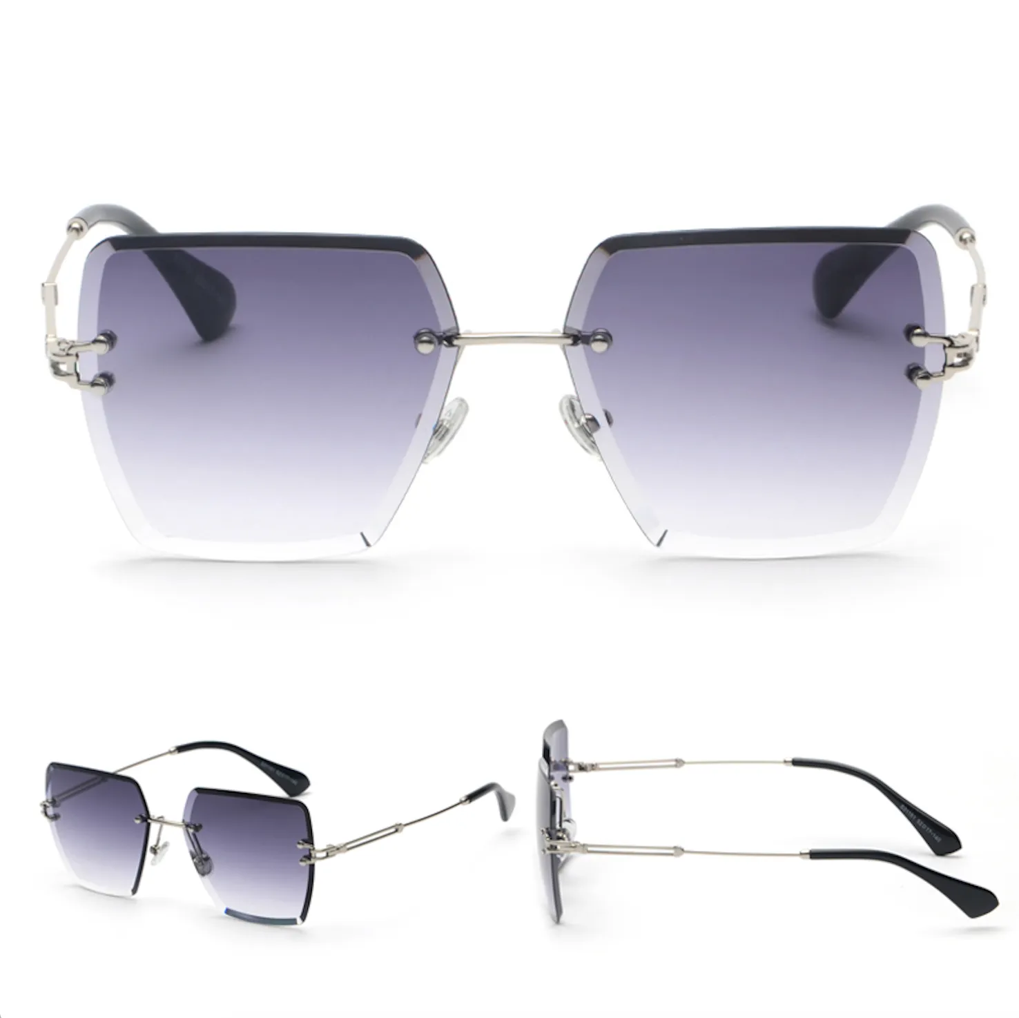 Rimless Hex Sunglasses