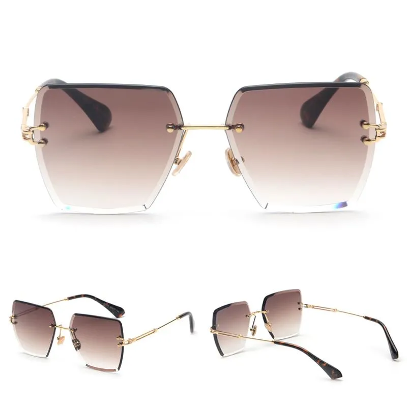 Rimless Hex Sunglasses