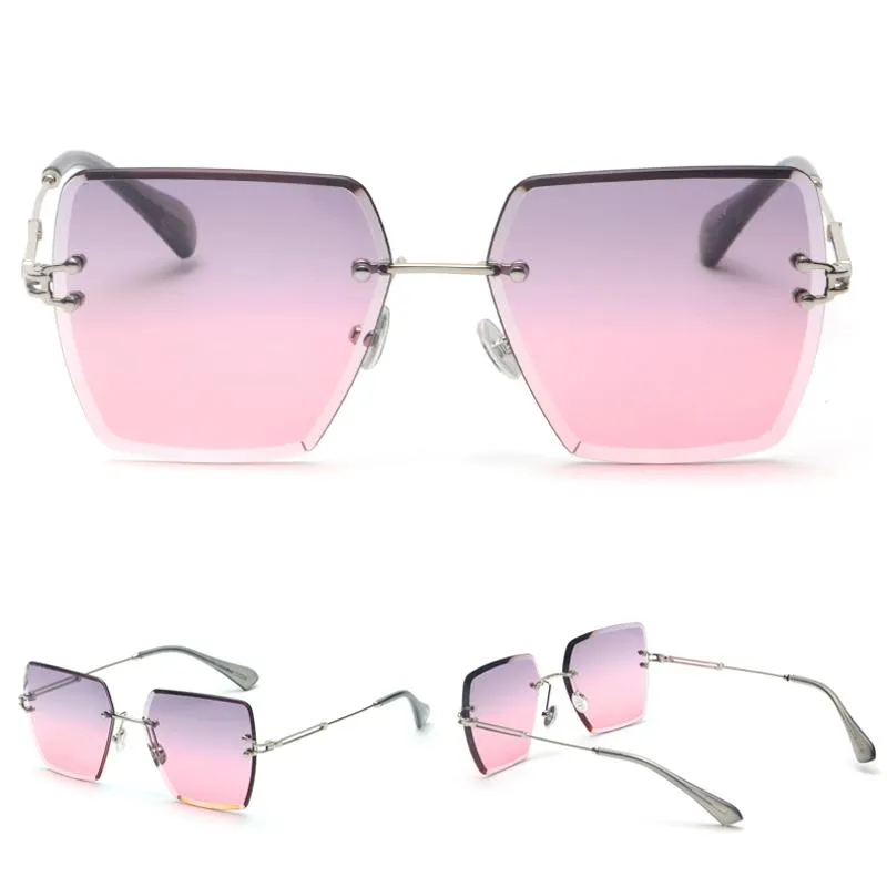 Rimless Hex Sunglasses