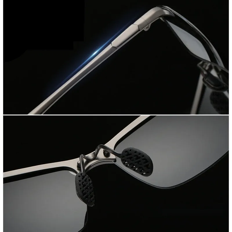 Rimless Photochromic Polarized Sunglasses