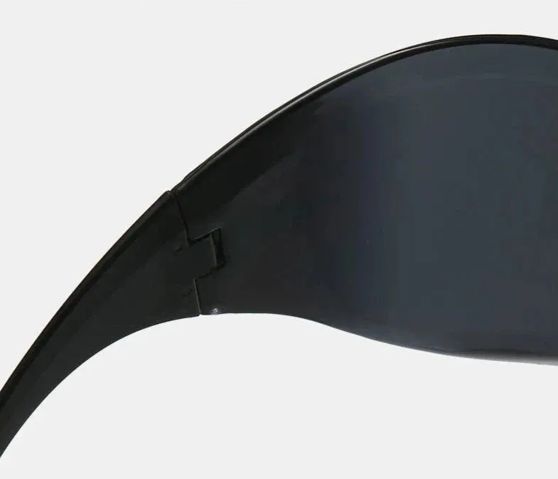 Rimless Shield Oversized Sunglasses