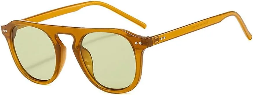 Rivets Retro Jelly Frame Round Sunglasses UV400