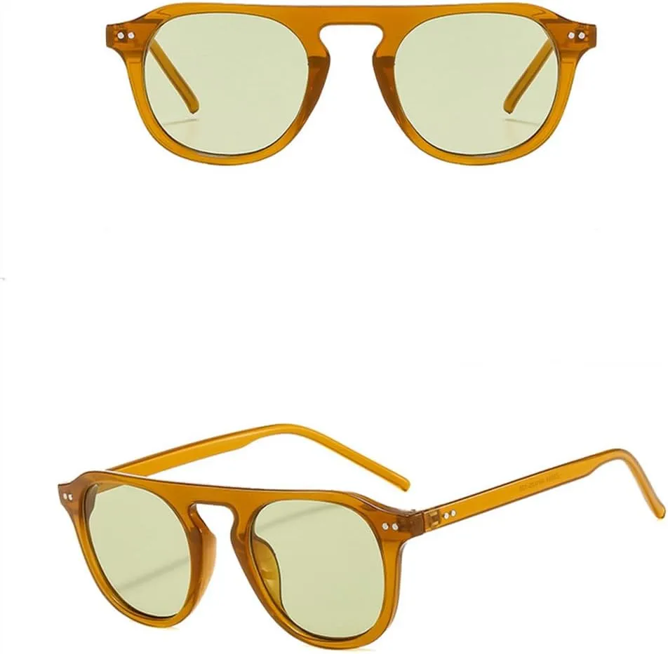 Rivets Retro Jelly Frame Round Sunglasses UV400