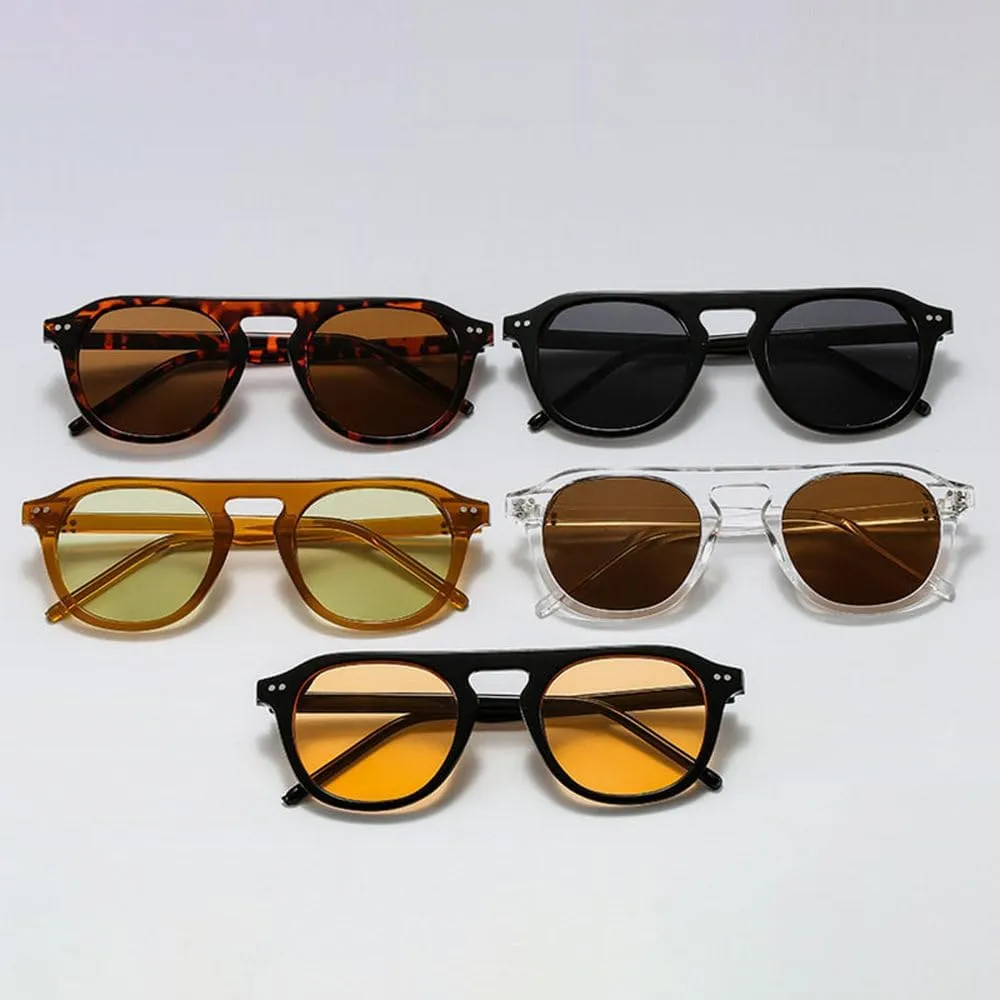 Rivets Retro Jelly Frame Round Sunglasses UV400