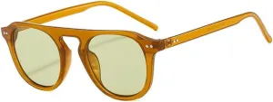 Rivets Retro Jelly Frame Round Sunglasses UV400